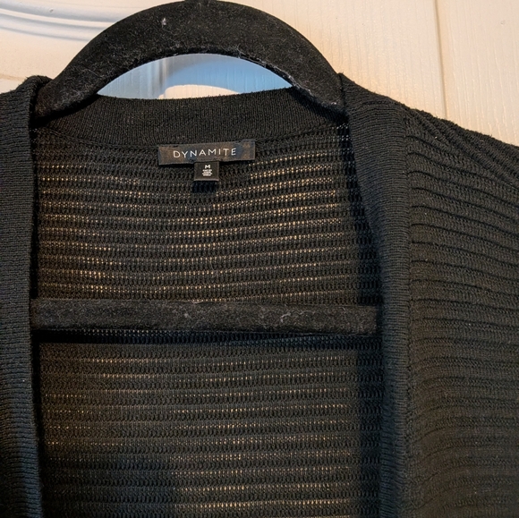 Dynamite Black Ribbed Cardigan - Picture 2 of 5